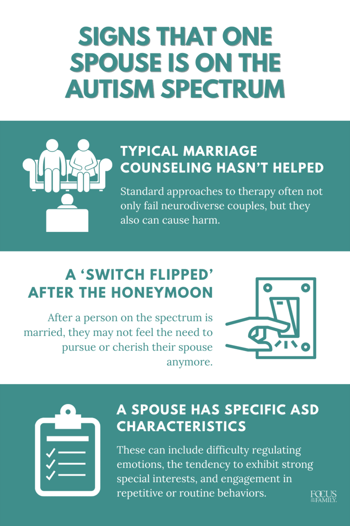 How to Identify and Relate to a Spouse on the Autism Spectrum Focus on the Family