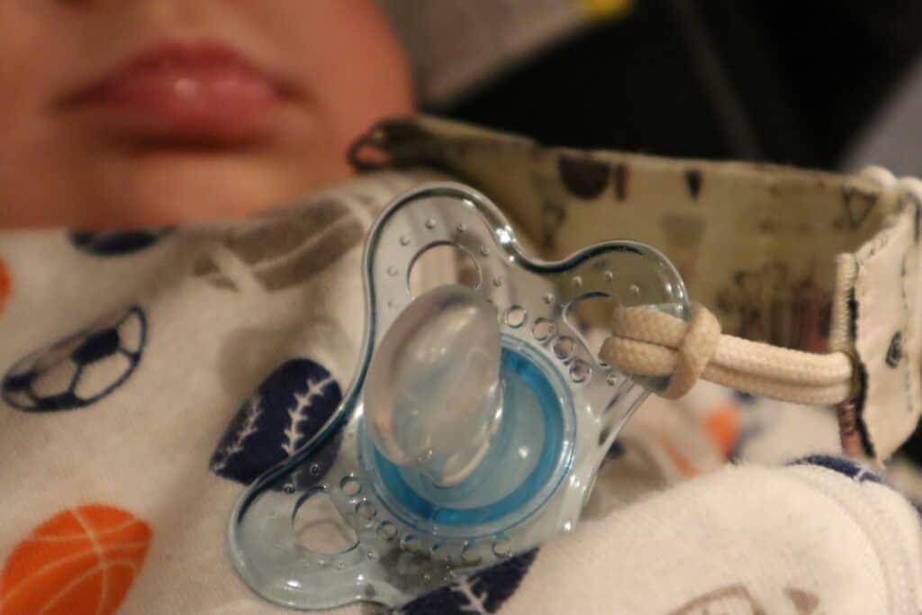 baby with pacifier