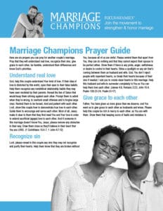 marriage champions prayer guide PDF