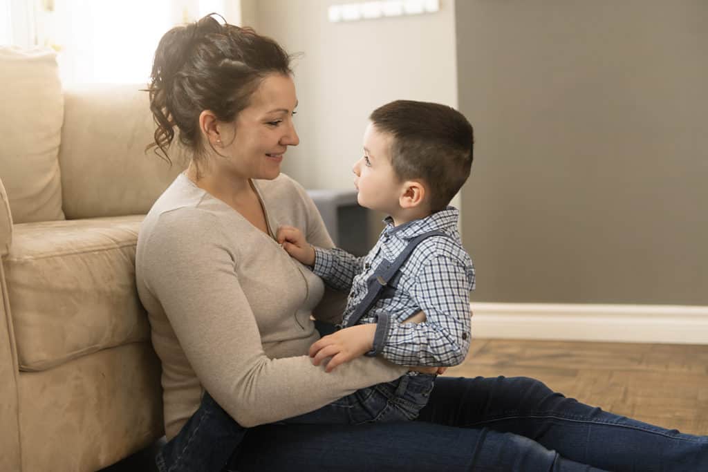 trauma informed foster care mother with son