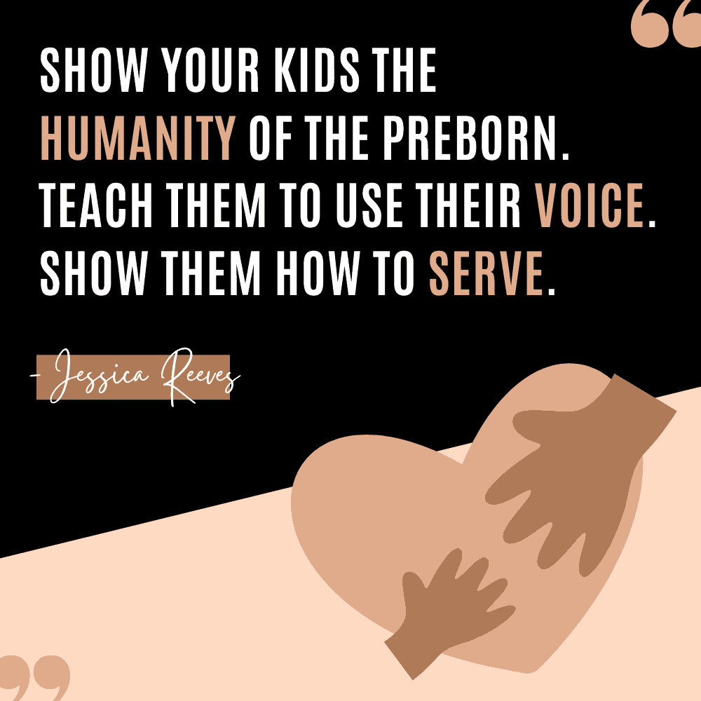Pro-life quote for parents teaching their kids how to saving lives
