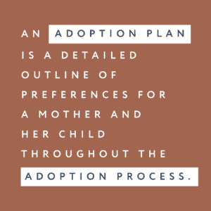 When considering adoption vs. abortion, this is the definition of an adoption plan.