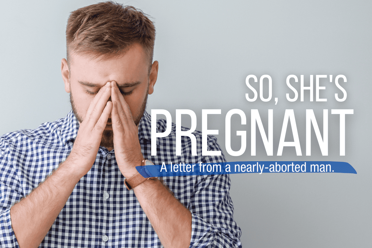 A man stands anxious about his girlfriend being pregnant in response to so you're pregnant.