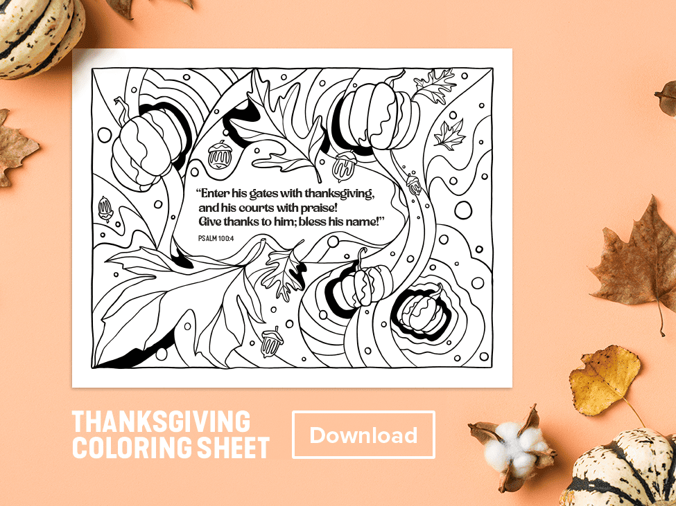 Photo of a thanksgiving coloring sheet