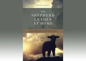 Cover of book, shepherd leader at home.