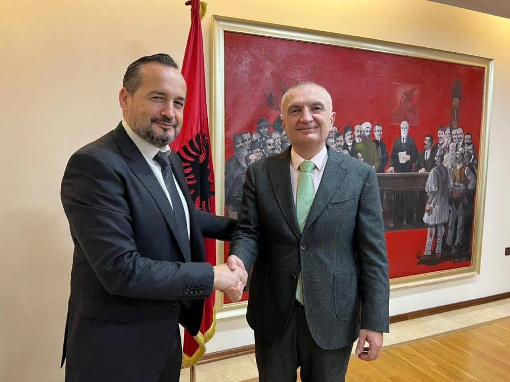 Akil Pano and Albanian President Ilir Meta