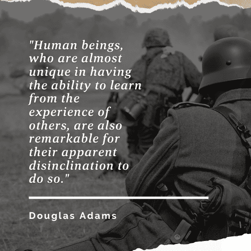 Douglas Adams quote on making learning from one another.