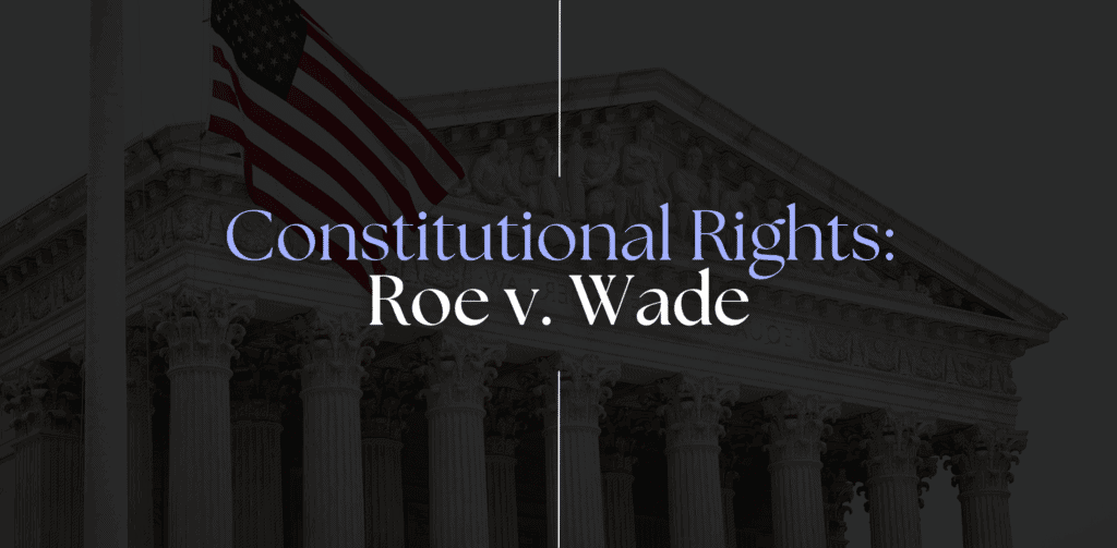 Roe v Wade and Supreme Court image when they asked, "is abortion a constitutional right?"