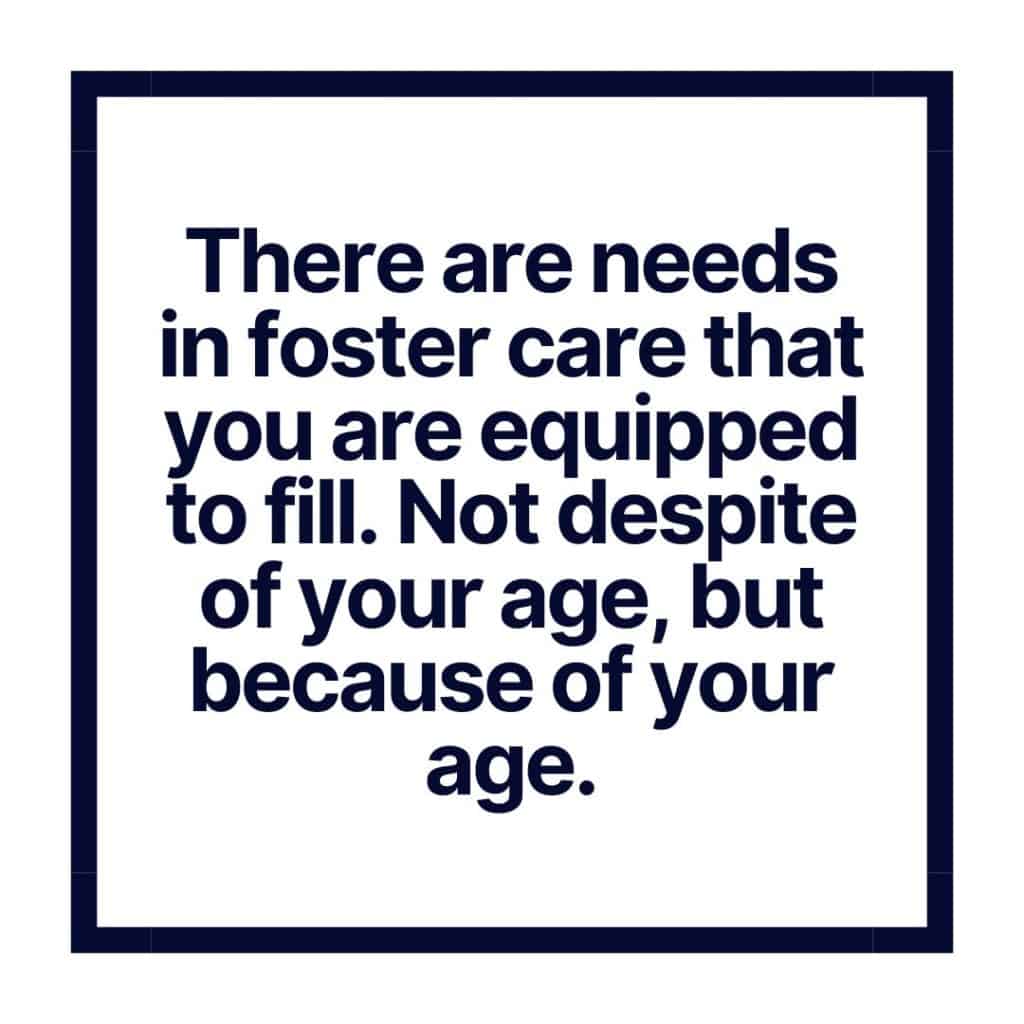 Image and quote about gen z and how to help kids in foster care