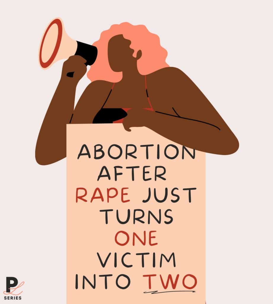 Abortion after rape just turns one victim into two. Rethink forced pregnancy and rape answers