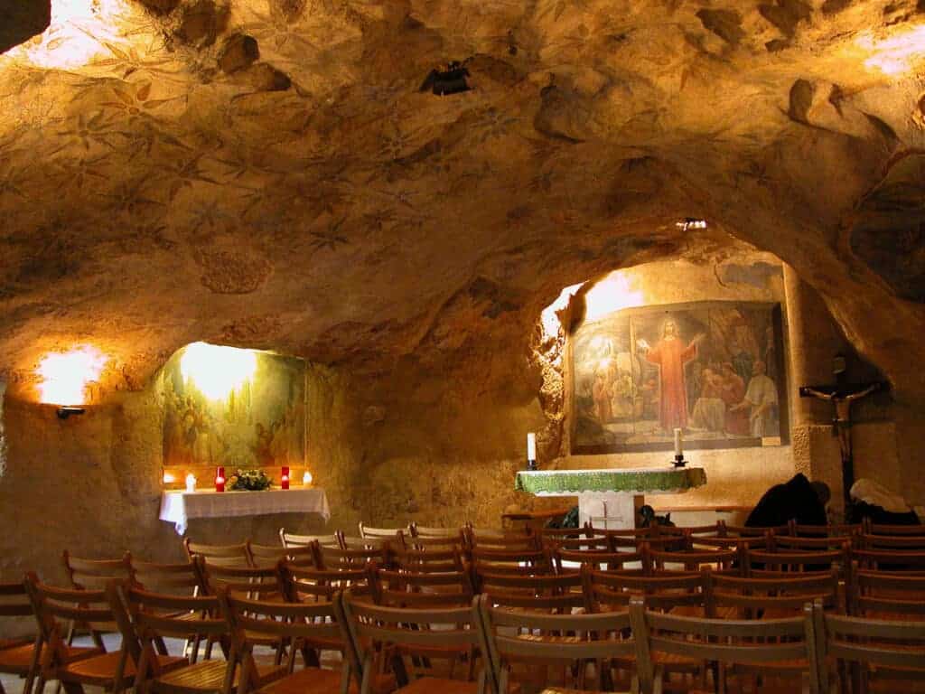 A cave at the foot of the Mount of Olives held an ancient olive press, called Gethsemane. In that cave, Jesus had gathered on the nights before his arrest on Thursday evening.