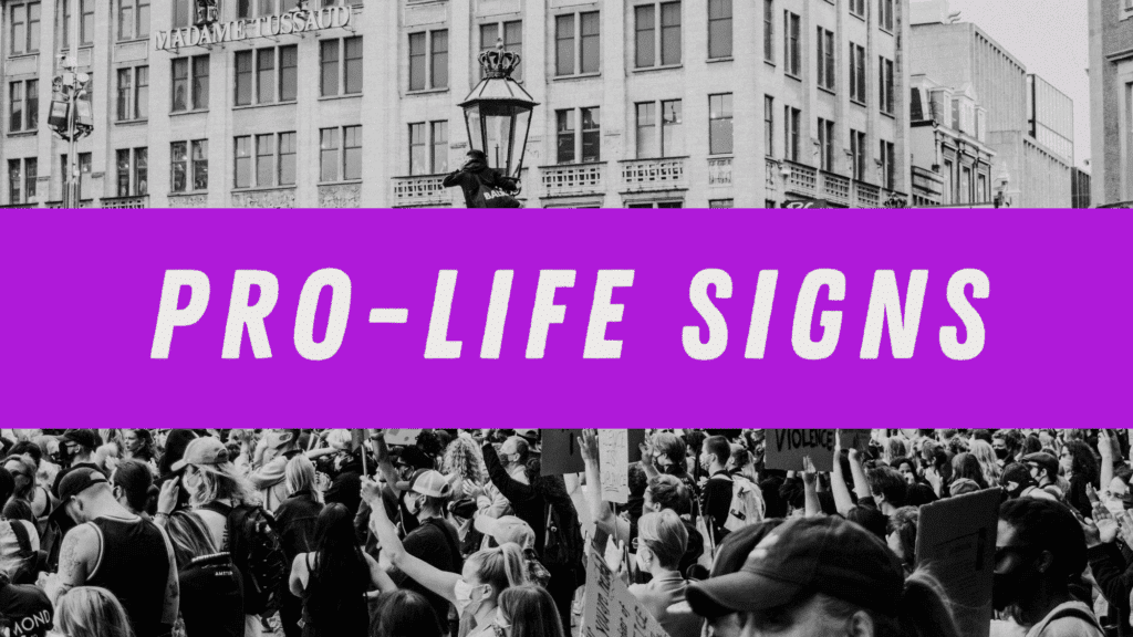 image of pro-life signs and pro life sign ideas