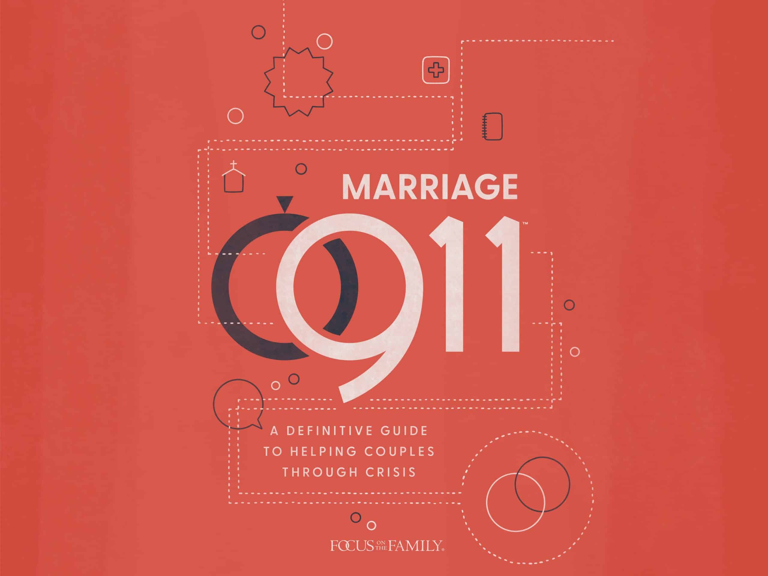 Marriage 911 logo on a red background