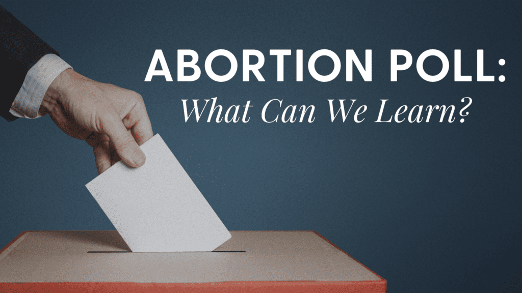Image saying abortion poll: what can we learn?