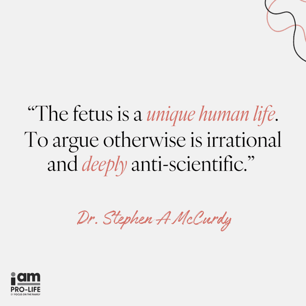 The fetus is a unique human life. To argue otherwise is irrational and deeply anti-scientific.