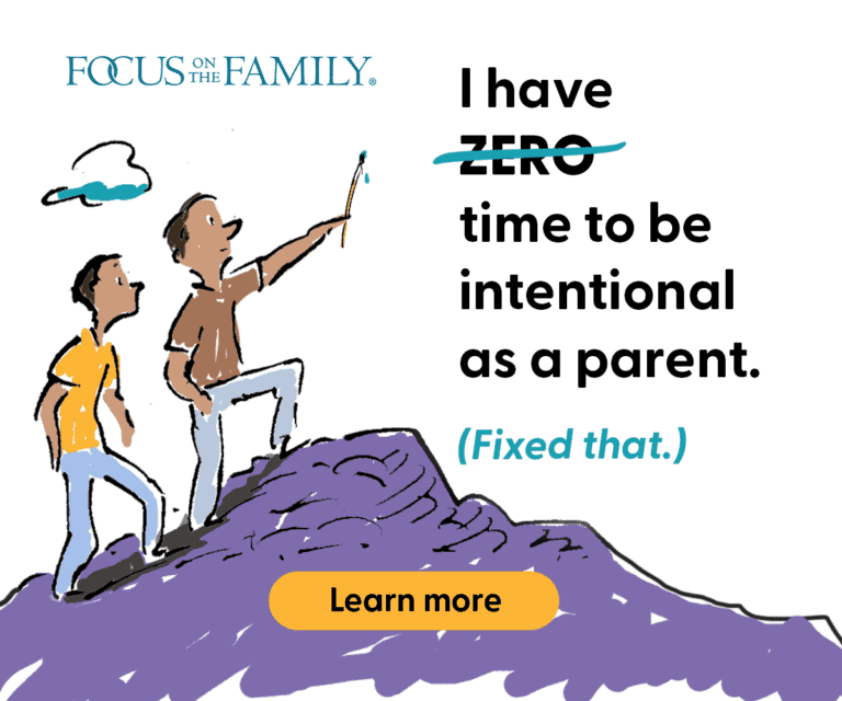 Focus on the Family promotional ad for intentional parenting