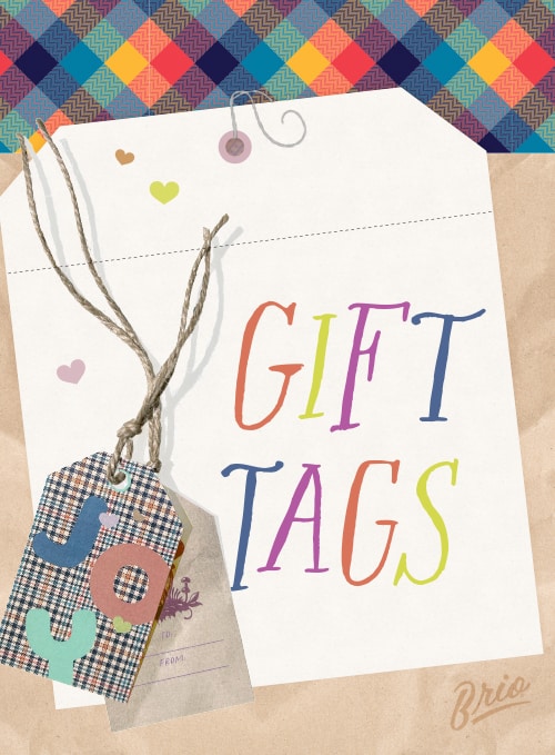DIY gift tags from the December issue of Brio magazine
