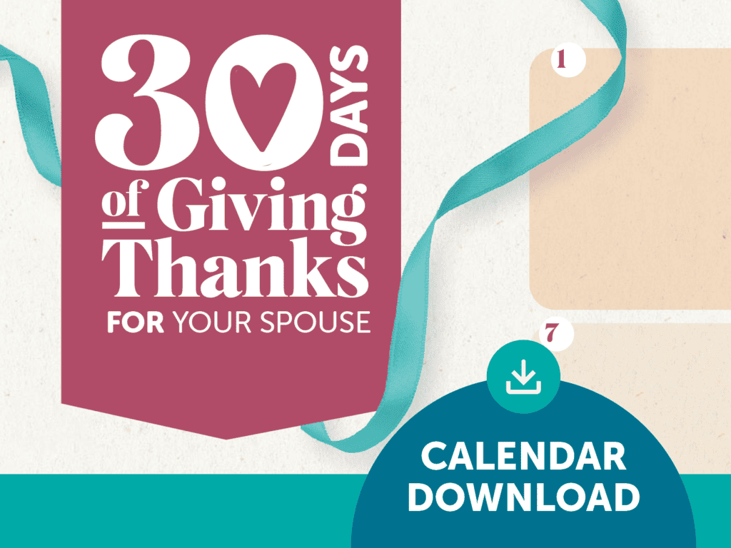 cover for 30 Days of Giving Thanks for Your Spouse