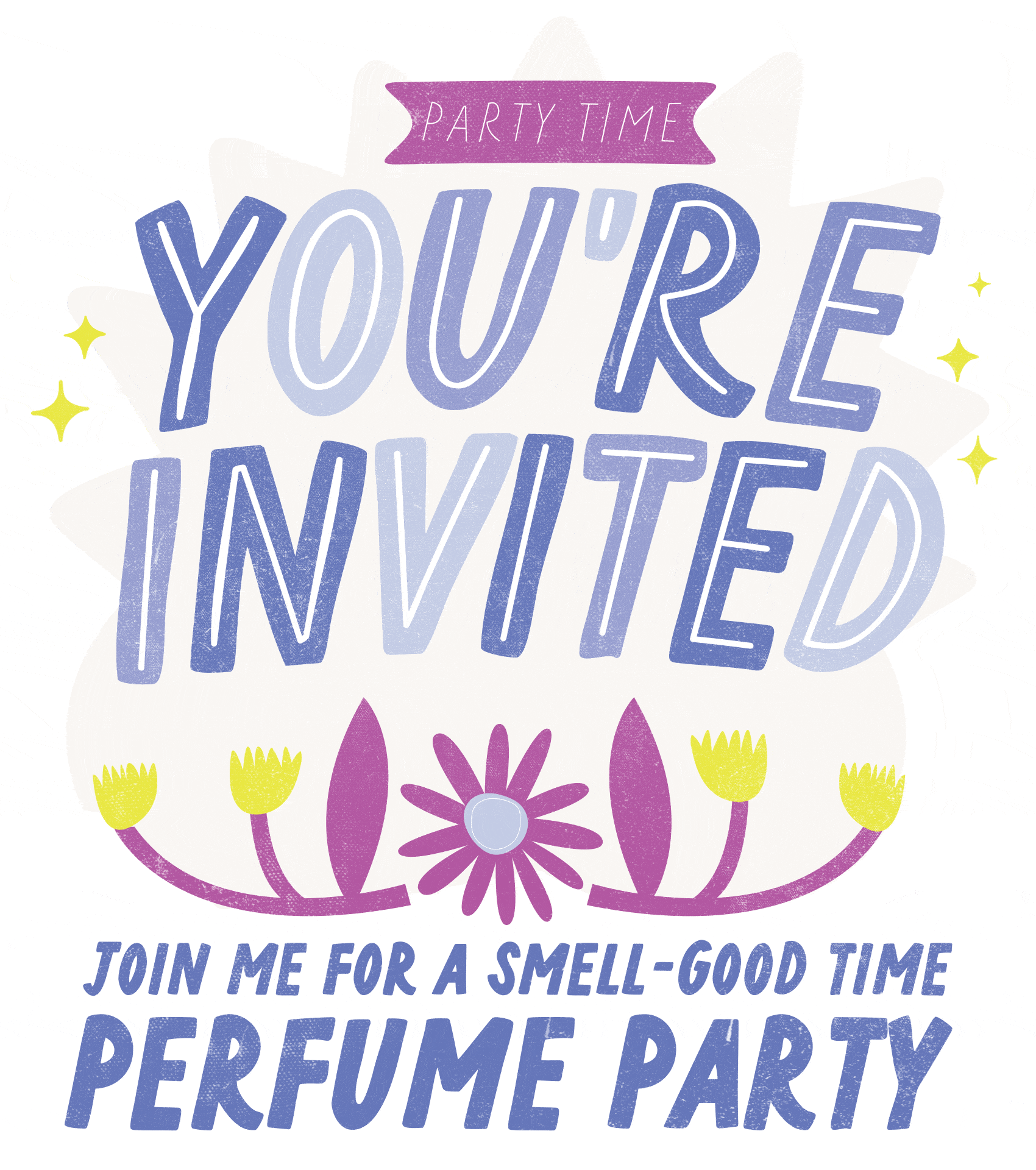 perfume party digital invitation with interactive elements