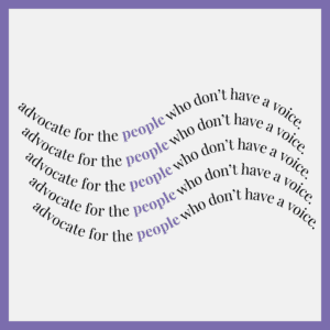 A wavy line talking about advocate for people is part of the disability rights movement