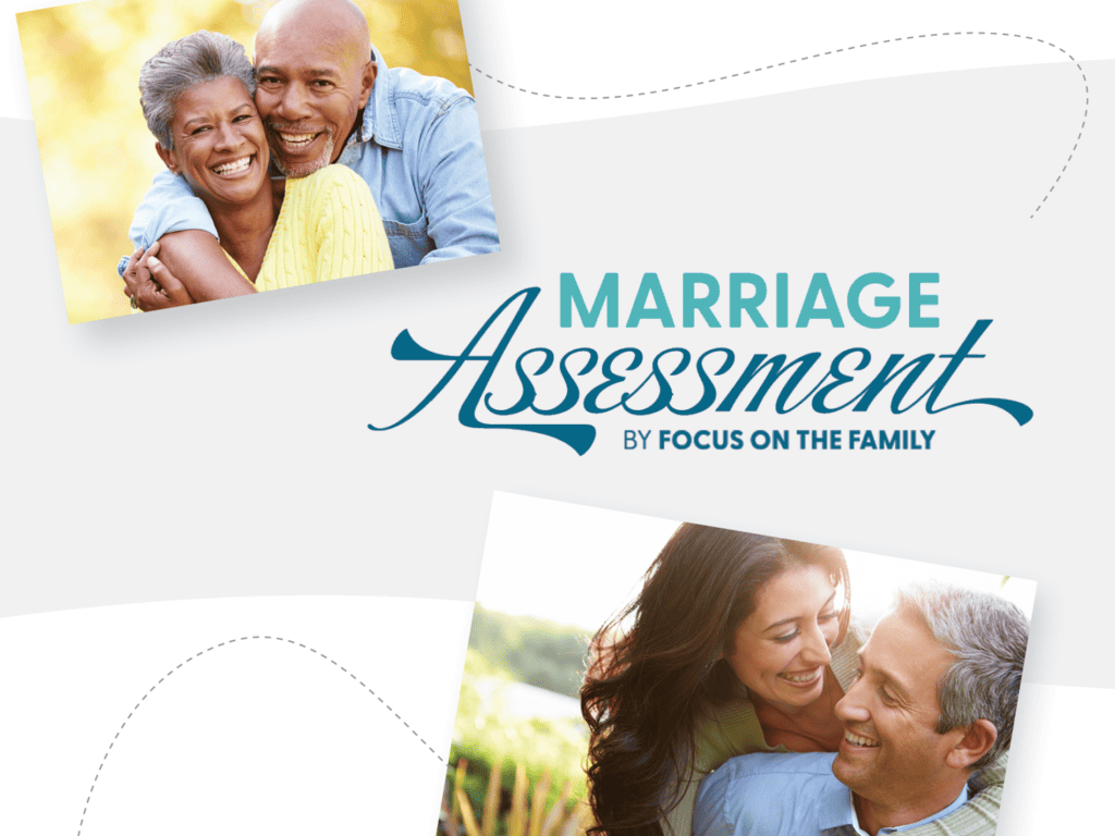 Marriage Assessment - photos of married couples with marriage assessment logo