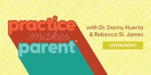 Logo for Practice Makes Parent podcast