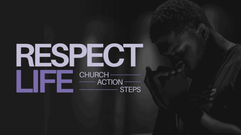 Respect Life: Easy Church Action Steps picture of man praying