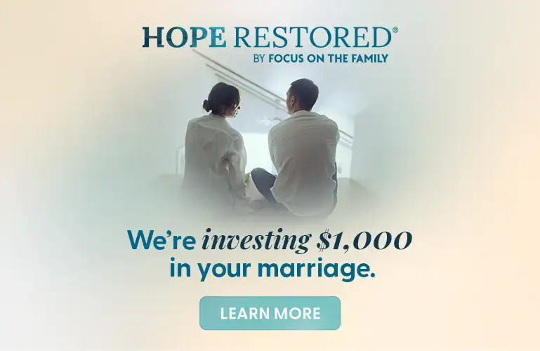 Hope Restored is investing $1000 in your marriage. Learn more.
