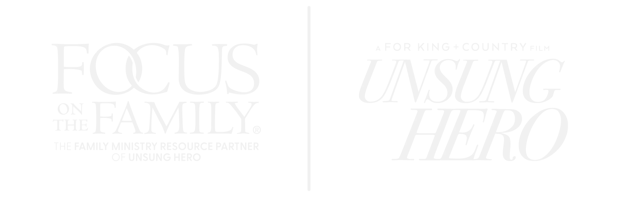 Focus on the Family and Unsung Hero Logos