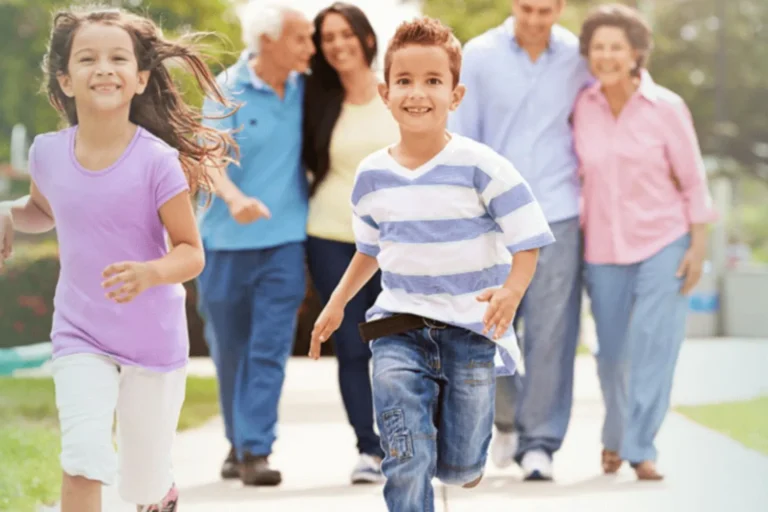 A family walking together enjoying their family legacy