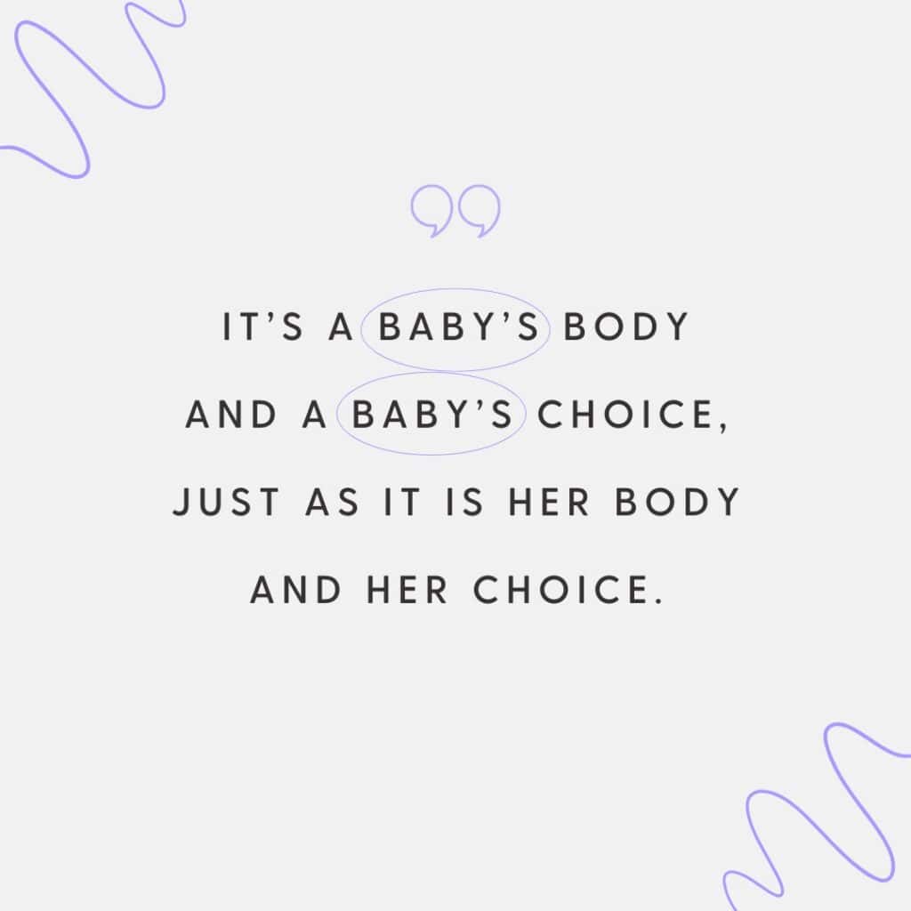 "My Body, My Choice" is actually pro-life graphic with a quote.