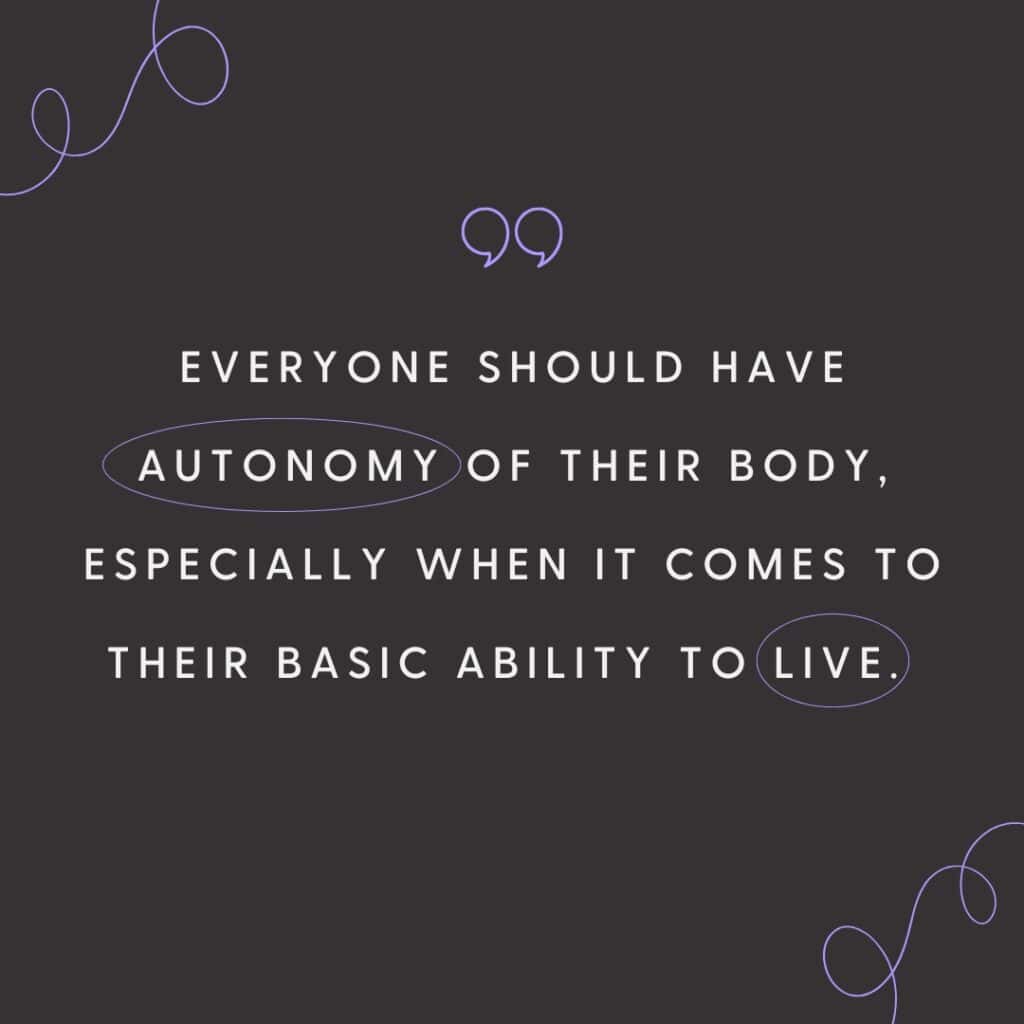 "My Body, My Choice" is actually pro-life graphic with a quote.