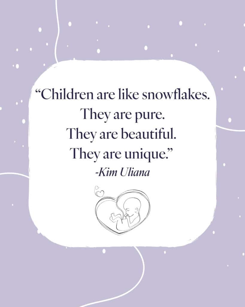 "Frozen Embryos: Ethical Issues, Cryopreservation Risks, and IVF" graphic with Kim Uliana quote