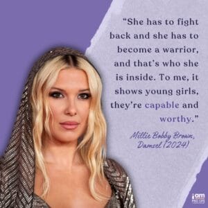 "Top Pro-Life Movies and Books" graphic with Millie Bobby Brown quote.