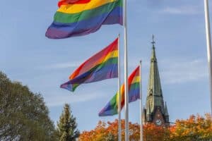 Gay pride flags