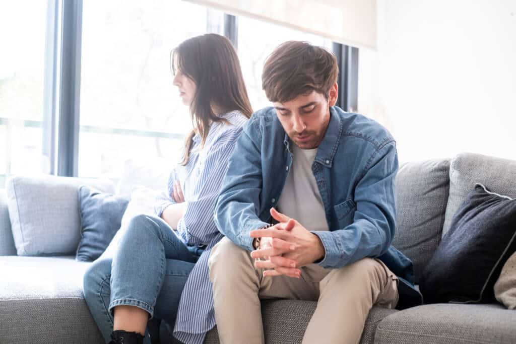 Man and woman in a season of stress