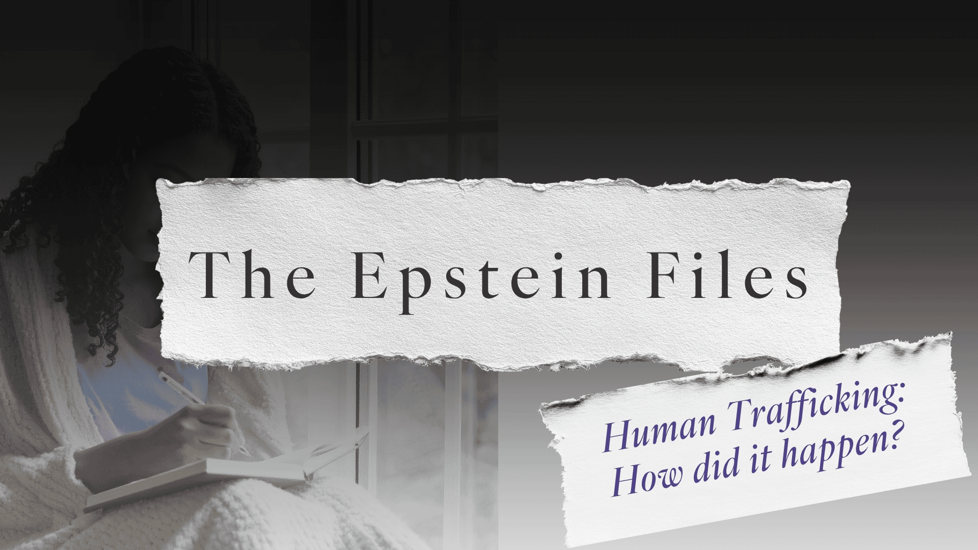 Image of girl writing in diary for the Epstein Files