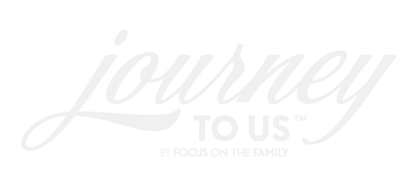 Journey to Us white logo stacked