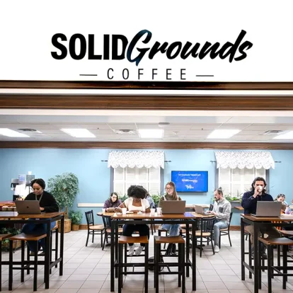 people-working-at-the-solid-grounds-coffee-area-at-the-focus-on-the-family-welcome-center Several people working in the Solid Grounds Coffee area of the Focus on the Family Welcome Center